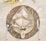 Luster Gold/Silver Placemat Detail 3 | Kim Seybert at Fig Linens and Home