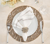 Luster Gold/Silver Placemat Detail 5 | Kim Seybert at Fig Linens and Home