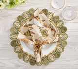 Marisol Ivory/Sage Placemat Detail 3 | Kim Seybert at Fig Linens and Home