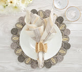 Marisol Natural/Grey Placemat Detail 3 | Kim Seybert at Fig Linens and Home