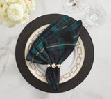 Watchplaid Blue/Green Napkin Detail 2 | Kim Seybert at Fig Linens and Home