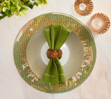 Tapestry Green/Natural Placemat Detail 3 | Kim Seybert at Fig Linens and Home