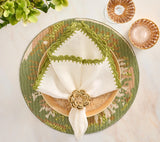 Tapestry Green/Natural Placemat Detail 6 | Kim Seybert at Fig Linens and Home