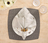 Twill Black/White Placemat Detail 2 | Kim Seybert at Fig Linens and Home