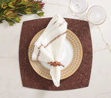 Whistler Brown/Gold Placemat Detail 4 | Kim Seybert at Fig Linens and Home