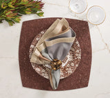 Whistler Brown/Gold Placemat Detail 5 | Kim Seybert at Fig Linens and Home