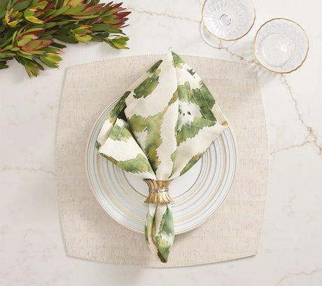 Whistler Gray/White Placemat Detail 4 | Kim Seybert at Fig Linens and Home