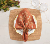 Gilded Breeze Rust/Gold Napkin Detail 4 | Kim Seybert at Fig Linens and Home