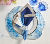 Lazul Placemat in Blue & Gray by Kim Seybert
