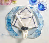 Lazul Placemat in Blue & Gray by Kim Seybert