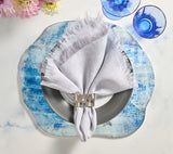 Lazul Placemat in Blue & Gray by Kim Seybert