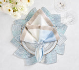 Spectra Glacier Blue Napkin Ring Detail 5 | Kim Seybert at Fig Linens and Home