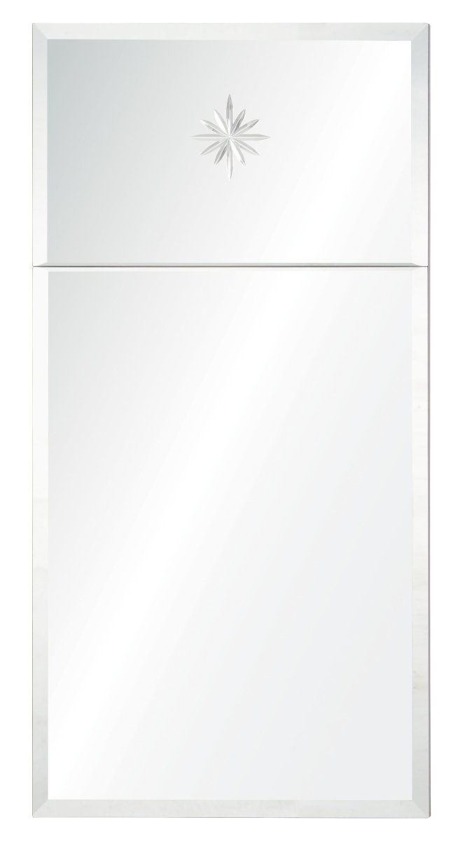 Mirrored Trumeau Mirror with Etched Star | Fig Linens