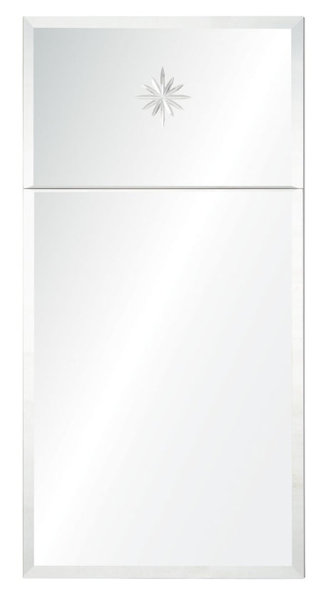 Mirrored Trumeau Mirror with Etched Star | Fig Linens