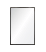 Mirror Image Home - Water Gilded Silver Leaf & Ebony Floated Mirror | Fig Linens