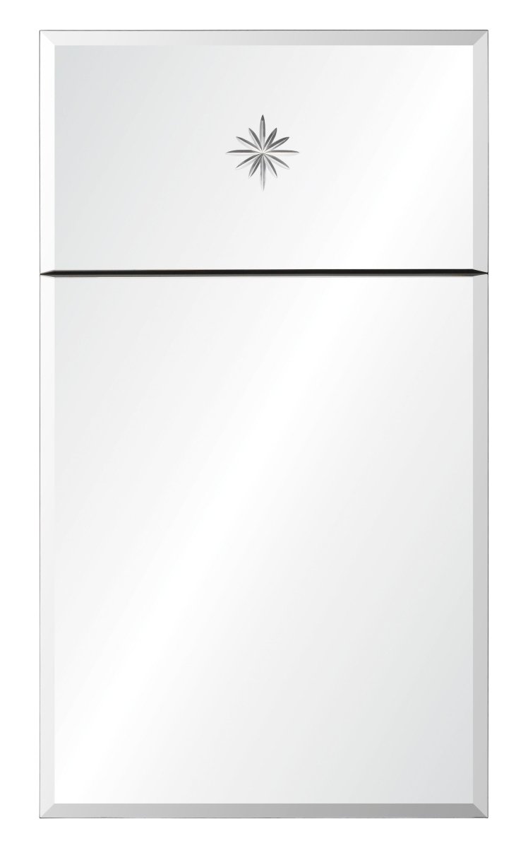 Mirrored Trumeau Mirror with Etched Star | Fig Linens