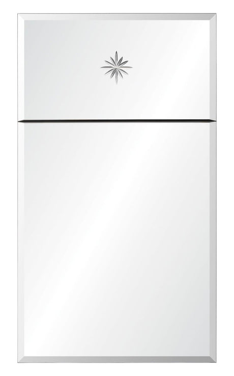 Mirrored Trumeau Mirror with Etched Star | Fig Linens