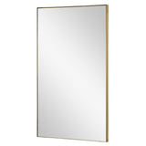 Fig Linens - Mirror Image Home Burnished Brass Wall Mirror - Side