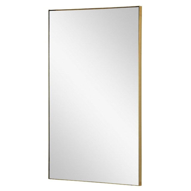 Fig Linens - Mirror Image Home Burnished Brass Wall Mirror - Side