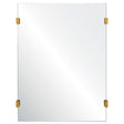 Mirror Image Home - Rectangular Frameless Wall Mirror with Brass Clips | Fig Linens