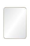 Brushed Brass Mirror by Mirror Home - 30" x 40" at Fig Linens and Home - Straight View