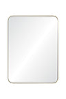 Brushed Brass Mirror by Mirror Home - 30" x 40" at Fig Linens and Home - Straight View