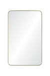 Brushed Brass Mirror by Mirror Home - 30" x 48" - Front View at Fig Linens and Home