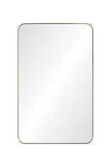 Brushed Brass Mirror by Mirror Home - 30" x 48" - Front View at Fig Linens and Home