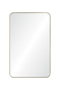 Brushed Brass Mirror by Mirror Home - 30" x 48" - Front View at Fig Linens and Home