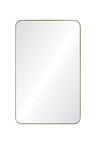 Brushed Brass Mirror by Mirror Home - 30" x 48" - Front View at Fig Linens and Home