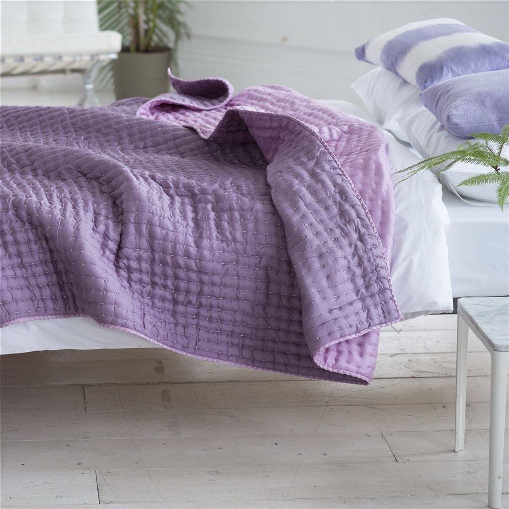 Designers Guild Designers Guild Chenevard Damson & Magenta Quilt & Shams - Euro Sham 26 x 26in Damson & Magenta at FIG LINENS AND HOME - 3