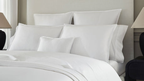 Sf Giza 45 Corto S White Queen Flat Sheet 96X114 | Sferra at Fig Linens and Home