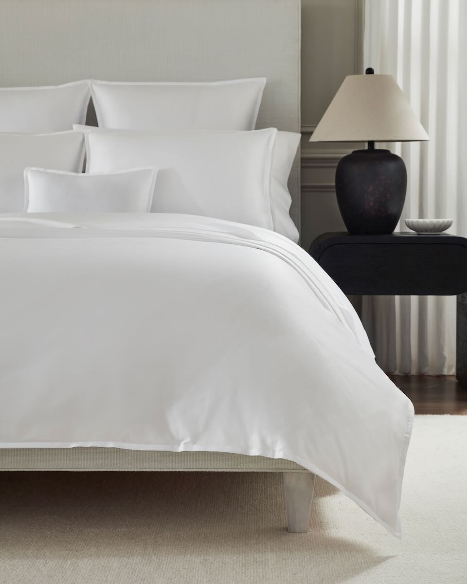 Sf Giza 45 Corto S White King Sham 21X36 | Sferra at Fig Linens and Home