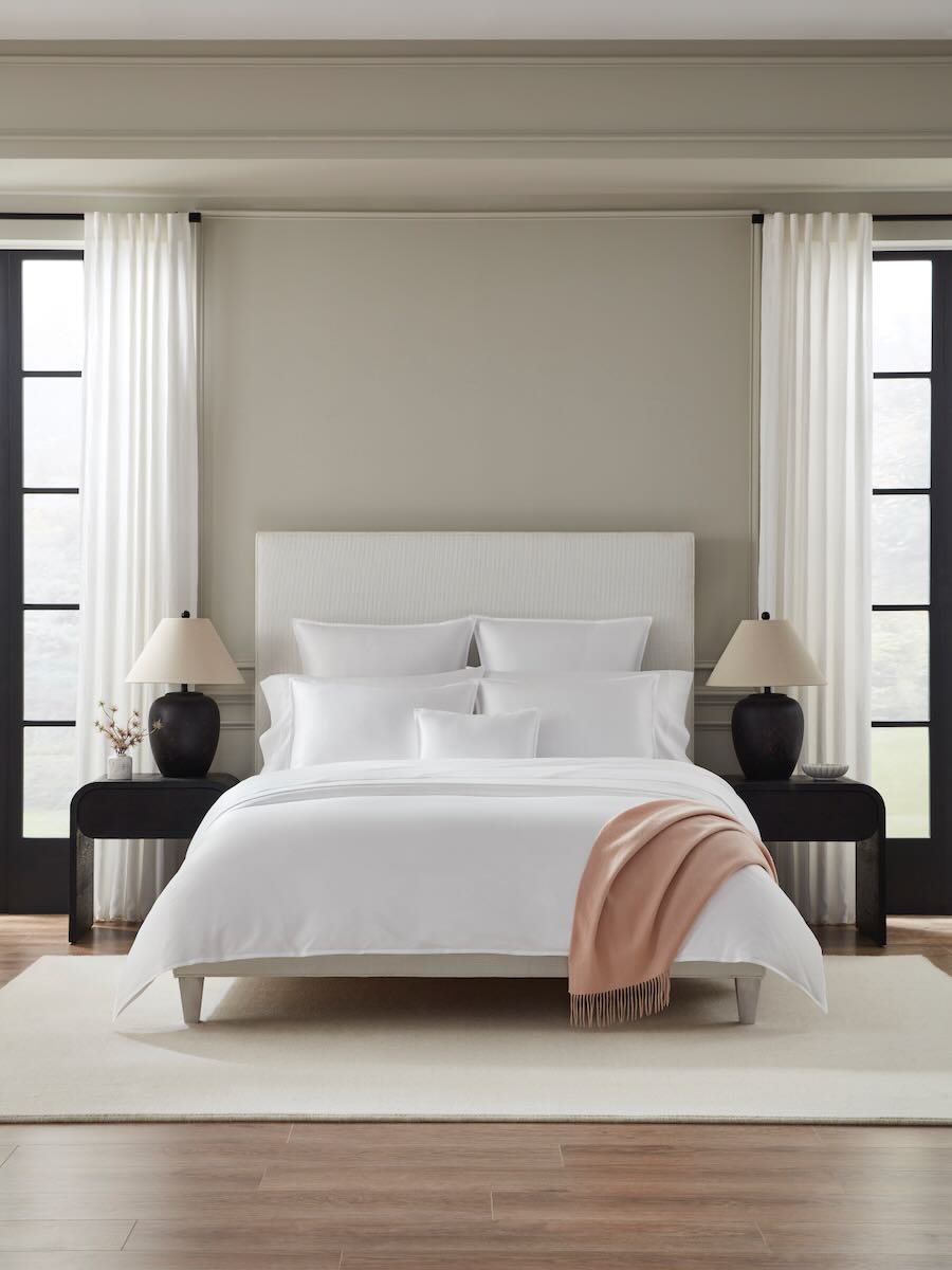 Sf Giza 45 Corto S White Boudoir Sham 12X16 | Sferra at Fig Linens and Home