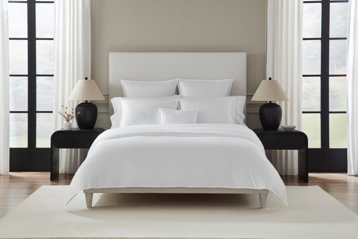 Sf Giza 45 Corto S White King Duvet Cover 106X92 | Sferra at Fig Linens and Home