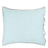 Designers Guild Designers Guild Chenevard Pebble & Duck Egg Quilt & Shams - Euro Sham 26x26 Pebble & Duck Egg at FIG LINENS AND HOME - 9