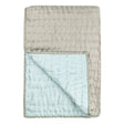 Designers Guild Designers Guild Chenevard Pebble & Duck Egg Quilt & Shams - Full Quilt 91x91 Pebble & Duck Egg at FIG LINENS AND HOME - 1