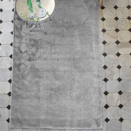 Eberson Platinum Rug Detail at Fig Linens - Designers Guild