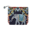 Hannibal Nuit Tote by Yves Delorme - Front of Pouch with Elephant at Fig Linens and Home 1