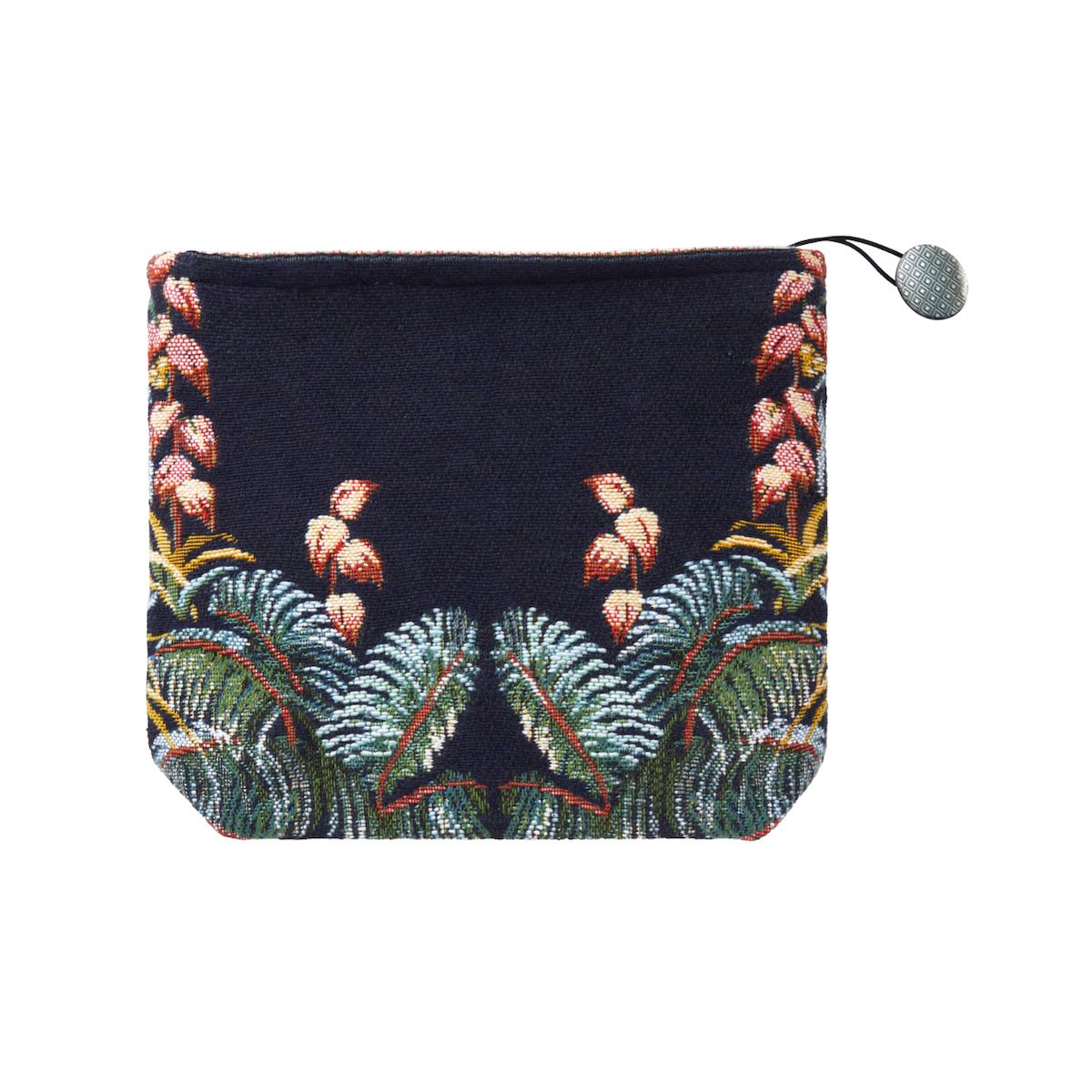 Hannibal Nuit Tote by Yves Delorme - Back of Pouch with Elephant at Fig Linens and Home 1