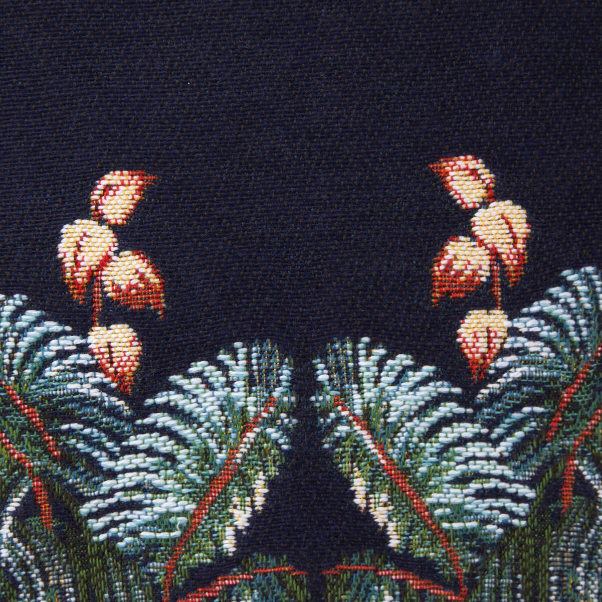 Hannibal Nuit Tote by Yves Delorme - Detail of Pouch with Elephant at Fig Linens and Home 2