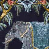 Hannibal Nuit Tote by Yves Delorme - Detail of Pouch with Elephant at Fig Linens and Home 1