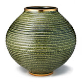 AERIN Calinda Moon Vase in Forest Green | Italian Ceramics at Fig Linens and Home 1
