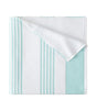 Peacock Alley Aqua Pool Towel - Folded - Aegean Stripe Beach Towel at Fig Linens and Home