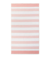 Coral Pool Towel - Open - Aegean Stripe Beach Towel by Peacock Alley at Fig Linens and Home
