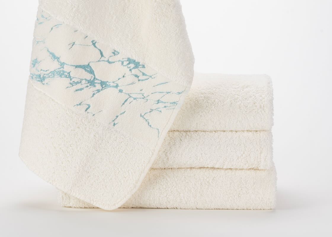 Folded 1 Alpi Hand Towel 17X30 Ice 235 by Abyss at Fig Linens and Home