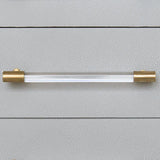 Amber Three Drawer Chest in Light Grey Shagreen by Worlds Away at Fig Linens and Home - Hardware 1