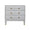 Amber Three Drawer Chest in Light Grey Shagreen by Worlds Away at Fig Linens and Home - Front View