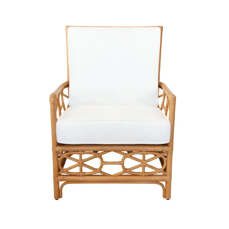 Auburn Club Chair - Rattan Furniture Front - Worlds Away Seating 1