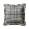 Aberdeen Euro Pillow Sham by Alicia Adams Alpaca - Dark Grey and Charcoal